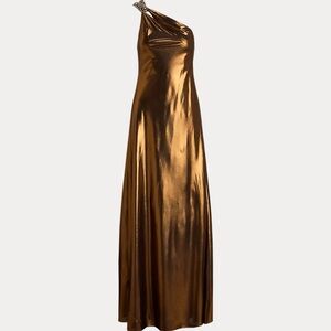 Lauren Ralph Lauren Metallic Bronze Maxi Dress